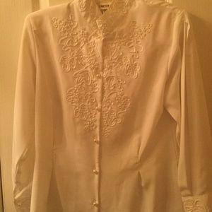 White Long-Sleeved Blouse